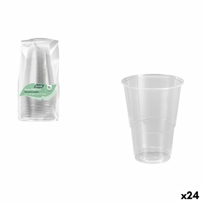 Set of glasses Algon 330 ml 15 Pieces (24 Units)