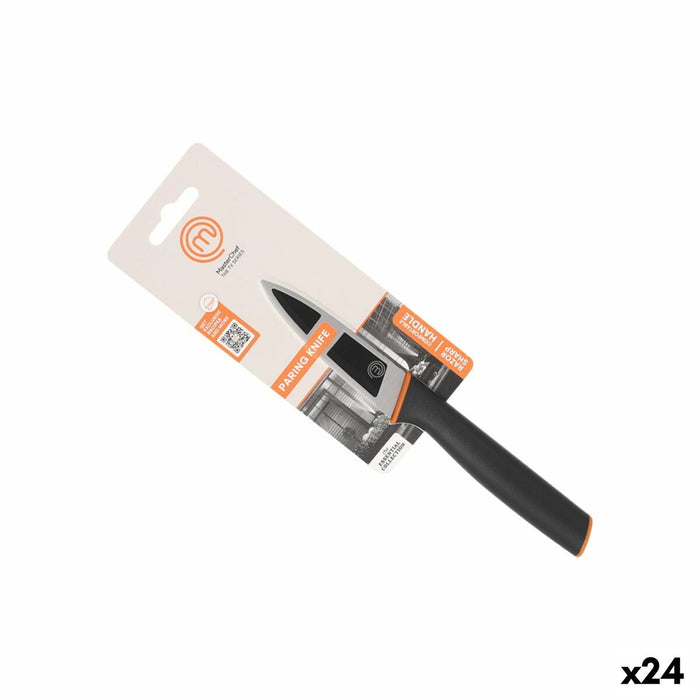 Cuțit de bucătărie MasterChef Negru Argintiu 9 cm (24 Unități)