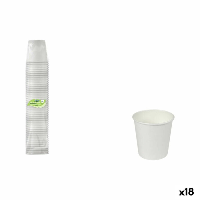 Set of glasses Algon White 80 ml 50 Pieces (18 Units)