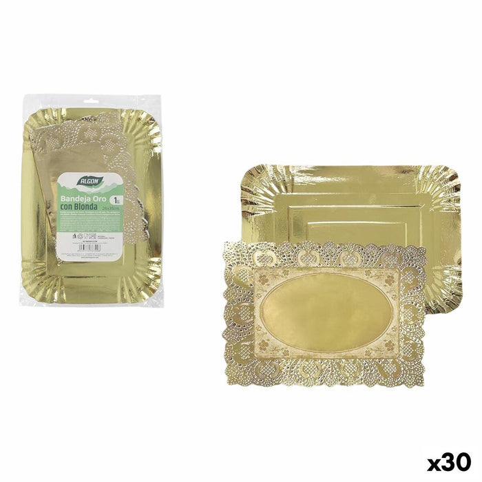 Tavă pentru gustari Algon Dreptunghiular 26 x 35 cm (30 Unități)