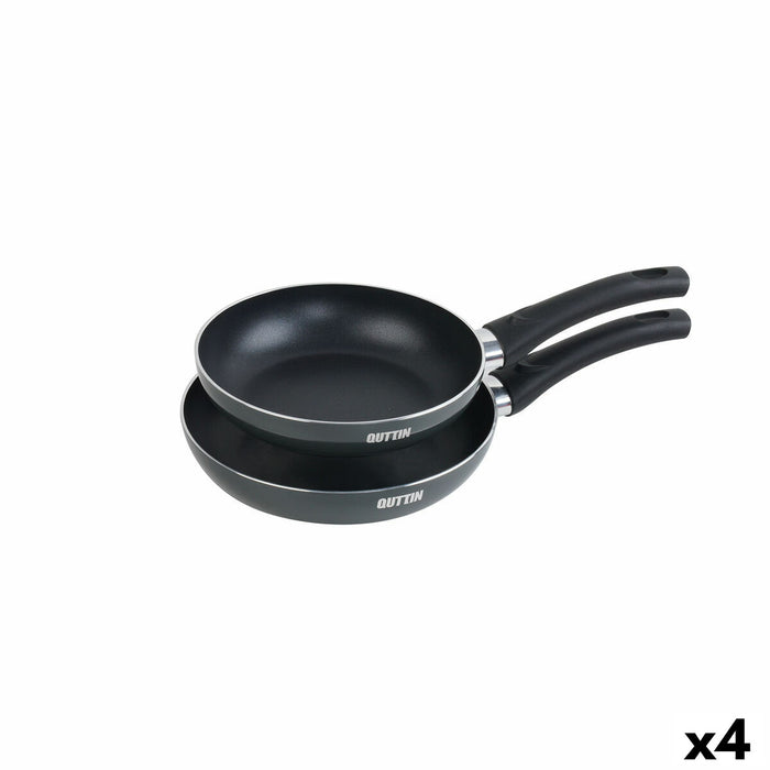 Set de Tigăi Quttin Aluminiu 24 cm 2 Piese (4 Unități)