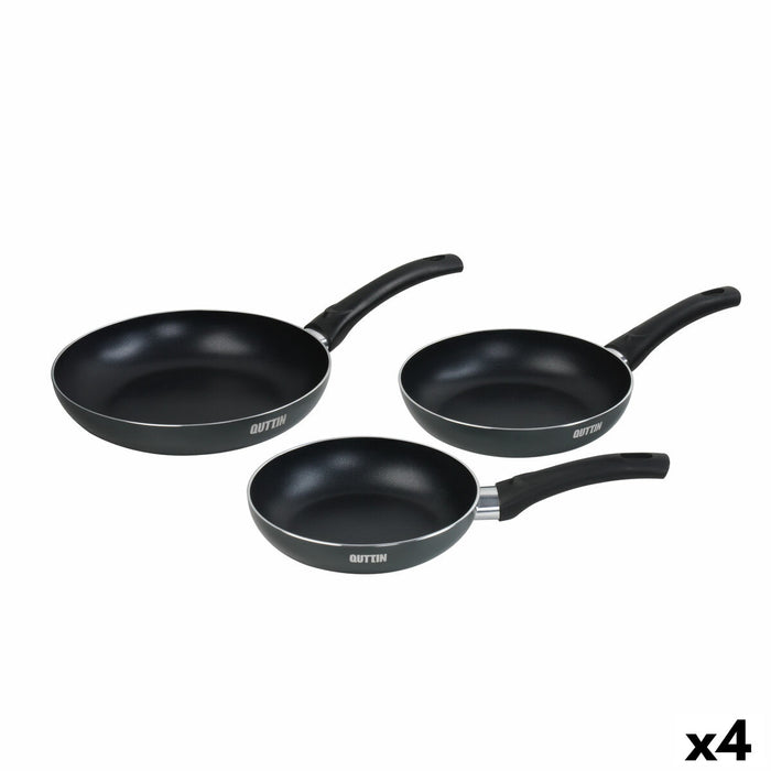 Set de Tigăi Quttin Aluminiu 24 cm 3 Piese (4 Unități)
