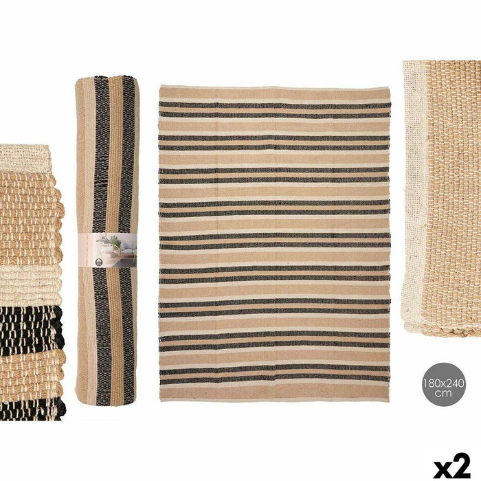 Carpet NO.06 White Brown Black 180 x 240 cm (2 Units)