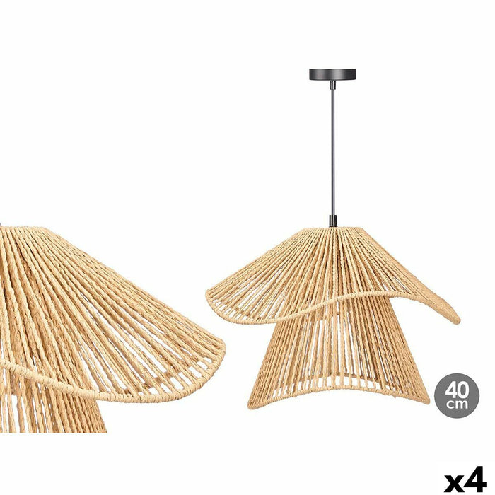 Lustră 24B513 Negru Natural Metal Hârtie 40 W 41 x 30 x 41 cm (4 Unități)