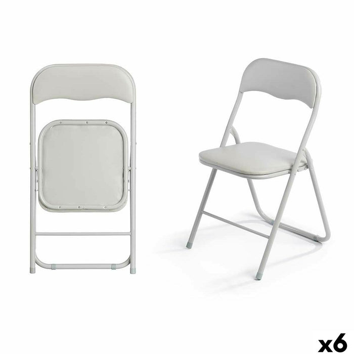 Sedia Pieghevole 10925 Grigio 43 x 46 x 78 cm 88 x 6,5 x 45 cm (6 Unità)