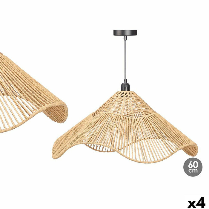 Lustră 23B546 Negru Natural Metal Hârtie 40 W 59 x 27 x 59 cm (4 Unități)